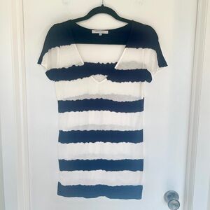 Rebecca Beeson, Blue and White Stripe, Small, Cotton Modal Blend, Lightweight